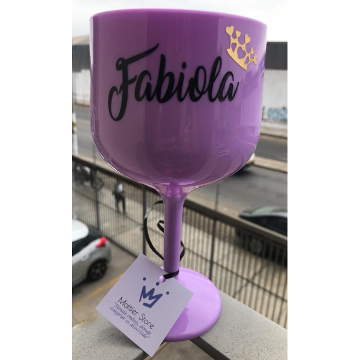 Pack 2 copas de vino personalizadas con nombre – Petitona Baby